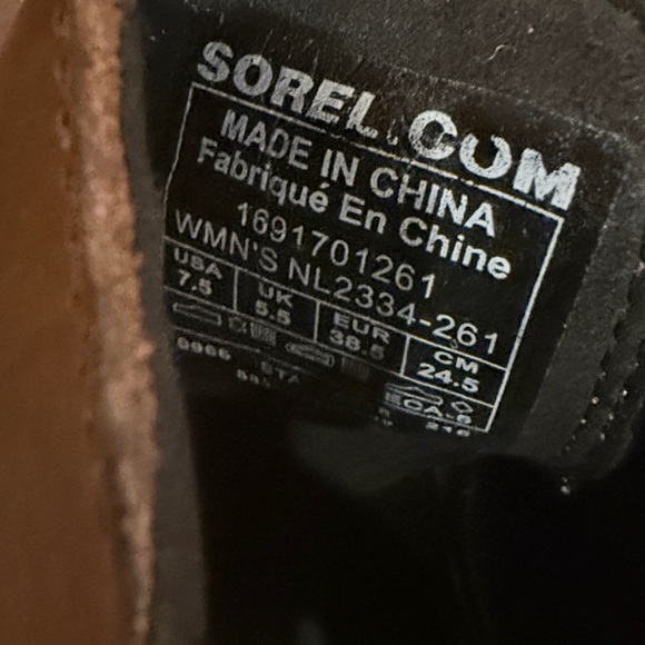 Sorel Joan of Arctic wedge Chelsea Brown Leather Ankle Booties - Picture 3 of 3